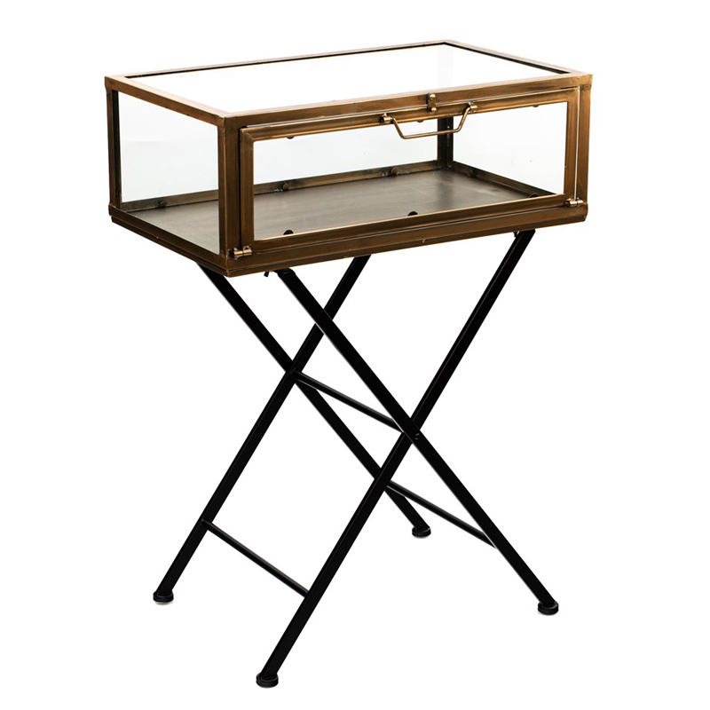 Приставной стол Table Box Черный Прозрачное Стекло Коричневый Приставной стол Table Box Черный Прозрачное Стекло Коричневый во Владивостоке | Loft Concept