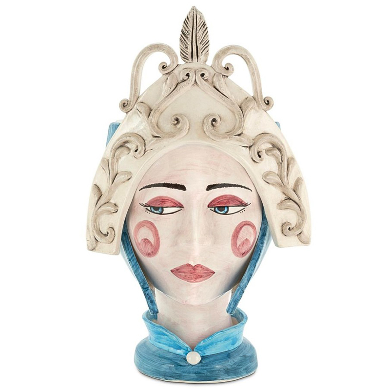 Ваза Vaso Moro Lady Paladin Голубой Синий Бежевый Мульти Ваза Vaso Moro Lady Paladin Голубой Синий Бежевый Мульти во Владивостоке | Loft Concept