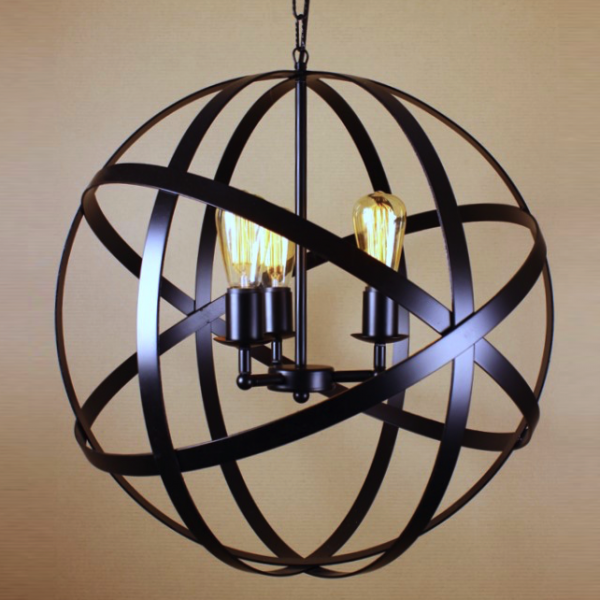 Люстра Iron Farn Flat Pendant Черный Люстра Iron Farn Flat Pendant Черный во Владивостоке | Loft Concept