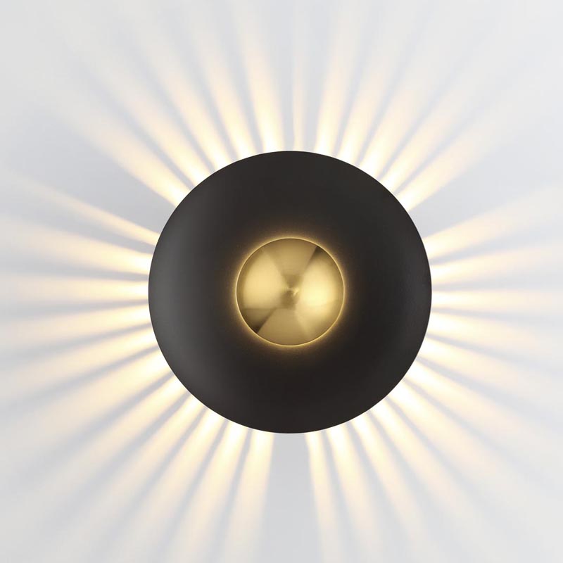 Настенный светильник Golden Mean Circle Черный Золотой Настенный светильник Golden Mean Circle Черный Золотой во Владивостоке | Loft Concept