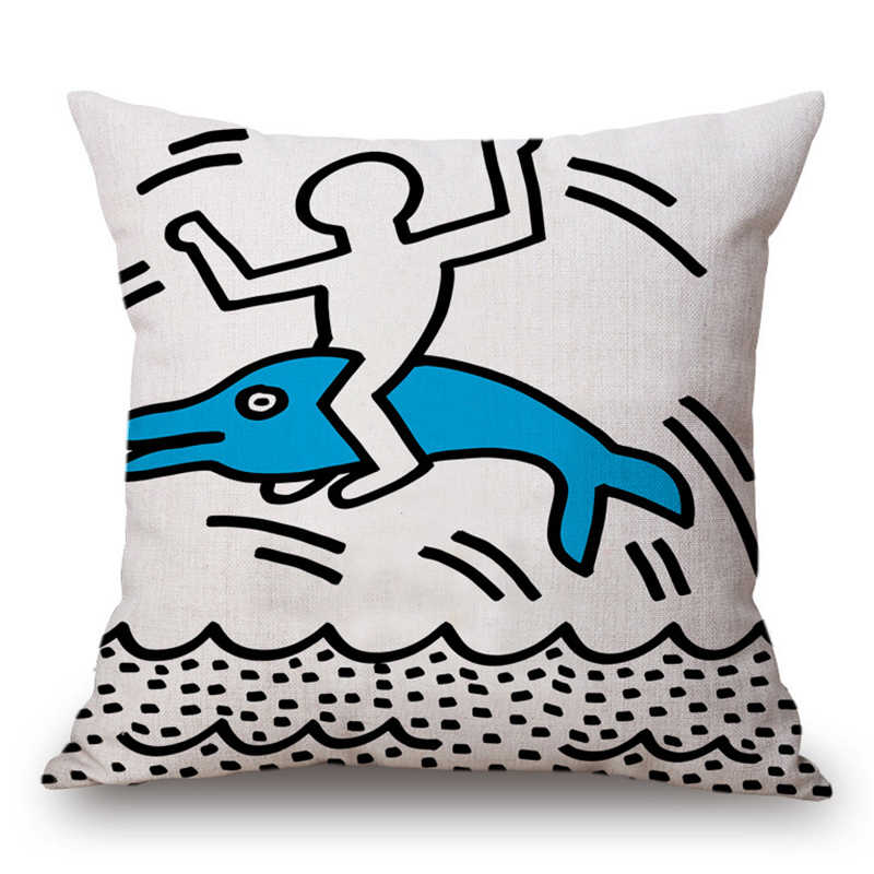 Подушка Keith Haring 13 Мульти Подушка Keith Haring 13 Мульти во Владивостоке | Loft Concept