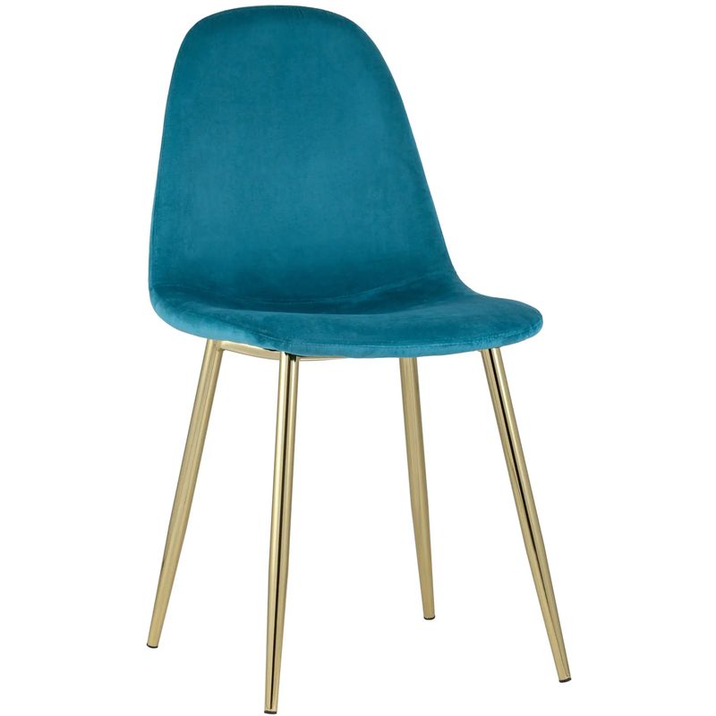 Стул Archie Chair Велюр Аквамарин Золотые ножки Голубой Золотой Стул Archie Chair Велюр Аквамарин Золотые ножки Голубой Золотой во Владивостоке | Loft Concept