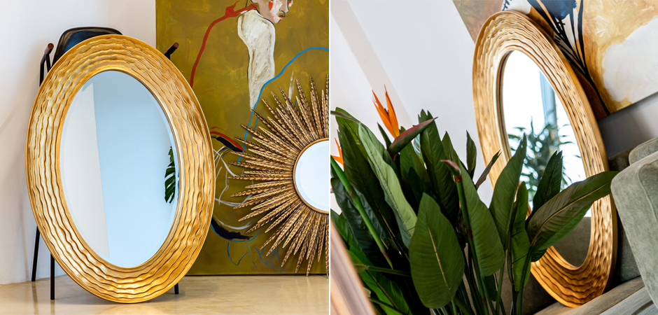 Зеркало Golden Waves Oval Mirror Зеркало Golden Waves Oval Mirror - Loft-Concept во Владивостоке