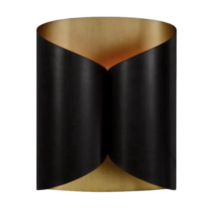 Бра Black and Brass Roll Латунь Античная полированная Черный во Владивостоке | Loft Concept 