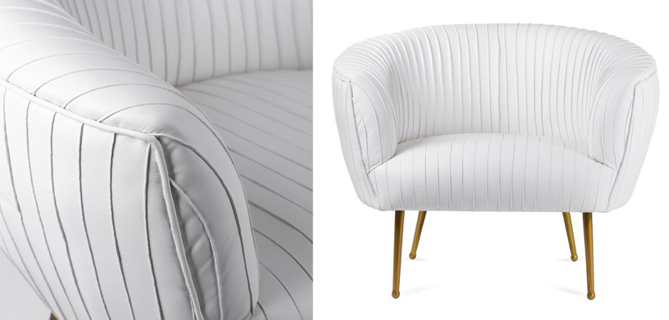 Кресло Kelly Wearstler SOUFFLE CHAIR - RUCHED Milk Кресло Kelly Wearstler SOUFFLE CHAIR - RUCHED Milk - Loft-Concept во Владивостоке
