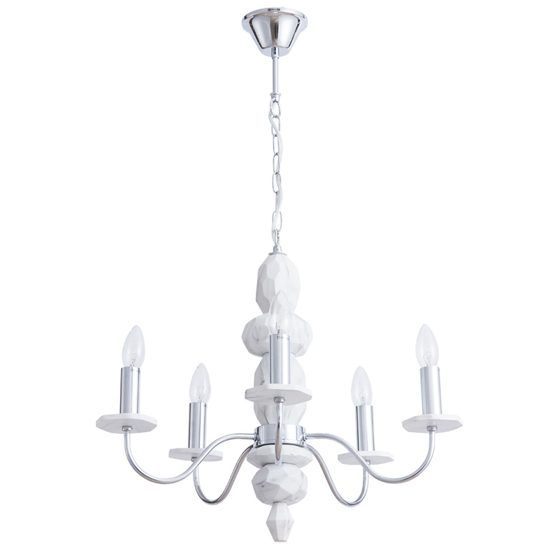 Люстра Marcela Chandelier Белый Хром Люстра Marcela Chandelier Белый Хром во Владивостоке | Loft Concept