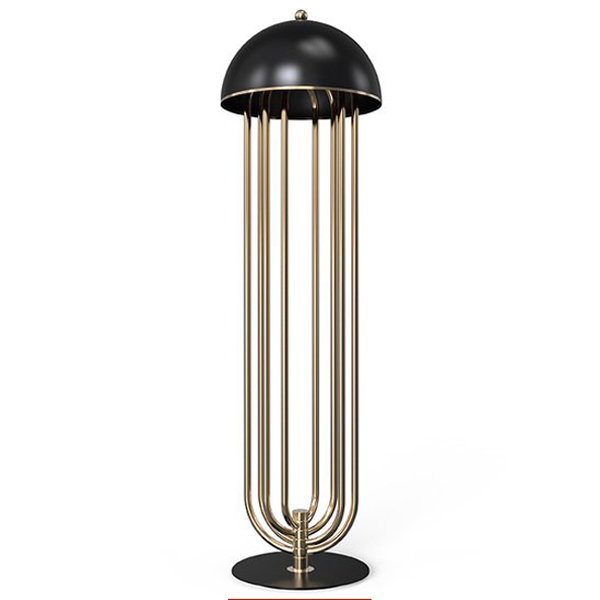 Торшер Delightfull Turner Floor Light Черный Белый Медь светлая Золотой Торшер Delightfull Turner Floor Light Черный Белый Медь светлая Золотой во Владивостоке | Loft Concept