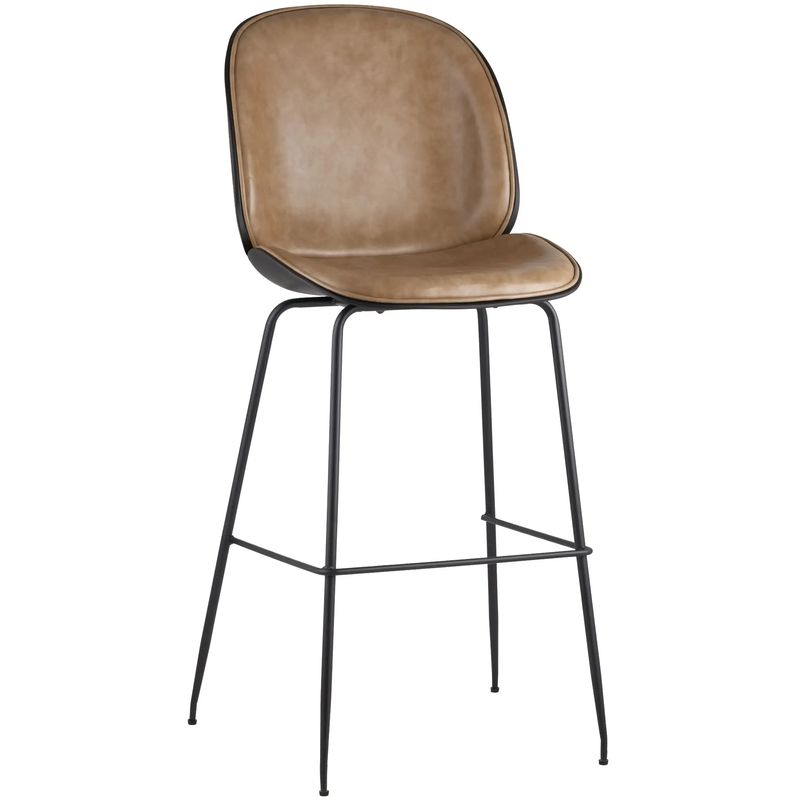 Стул Барный Винтажная Коричневыя Экокожа Vendramin Bar Chair Коричневый винтаж Черный Стул Барный Винтажная Коричневыя Экокожа Vendramin Bar Chair Коричневый винтаж Черный во Владивостоке | Loft Concept