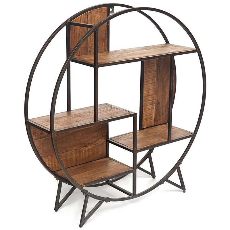 Стеллаж Acacia Shelving Renfrey Древесина Черный Стеллаж Acacia Shelving Renfrey Древесина Черный во Владивостоке | Loft Concept