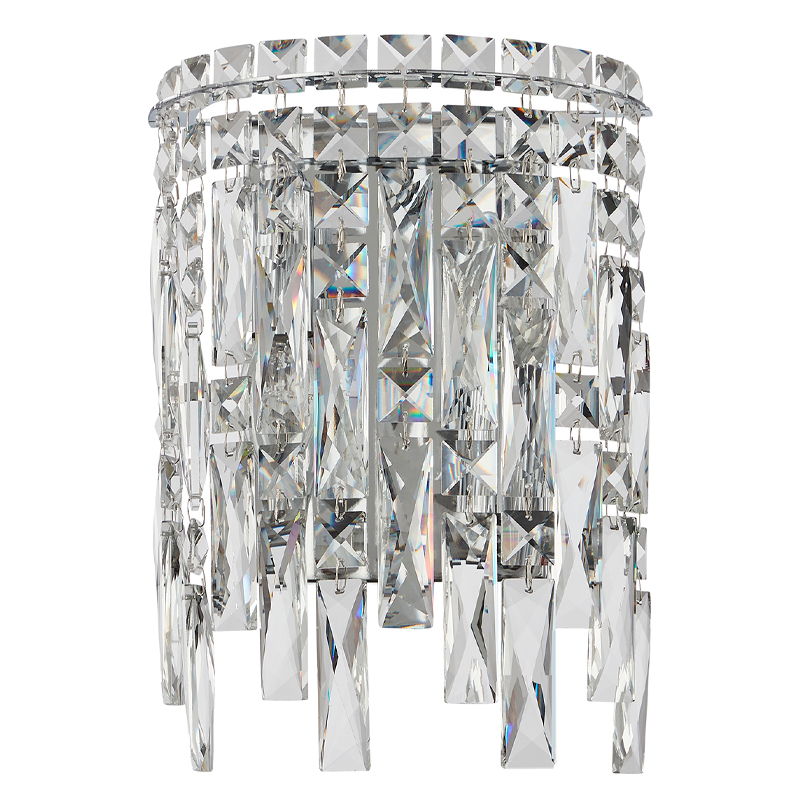 Бра с хрустальными подвесками прозрачного цвета Хром Ludivine Lighting Хром Прозрачный Бра с хрустальными подвесками прозрачного цвета Хром Ludivine Lighting Хром Прозрачный во Владивостоке | Loft Concept