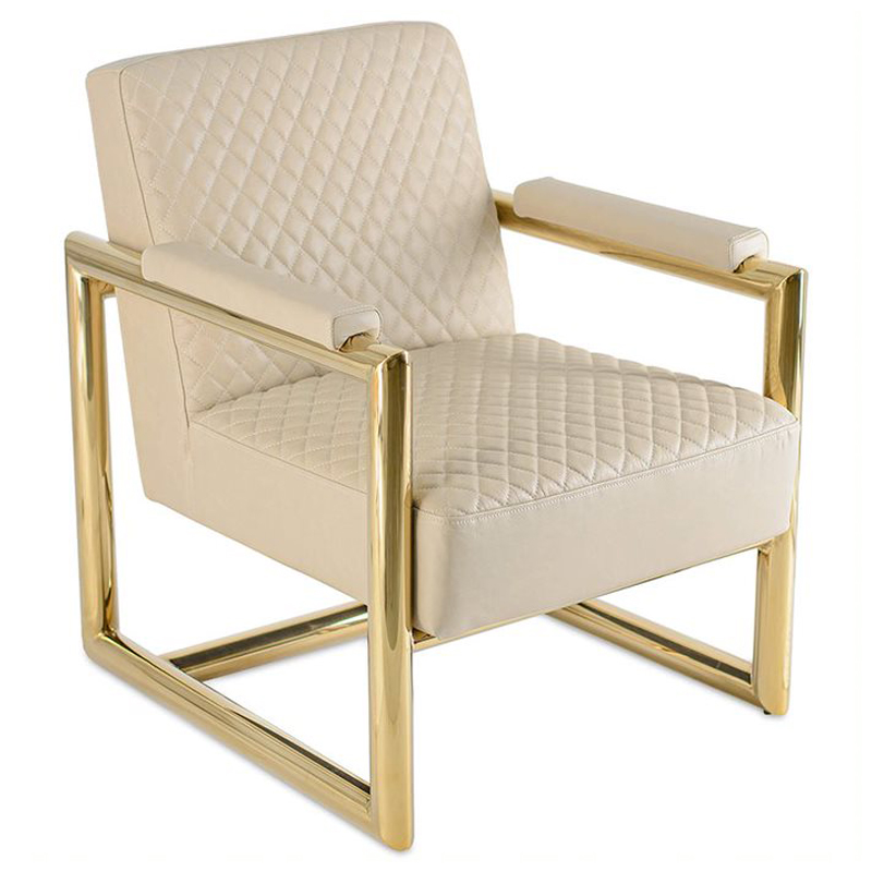 Кресло Gautselin Armchair cappuccino Бежевый Глянцевое золото Кресло Gautselin Armchair cappuccino Бежевый Глянцевое золото во Владивостоке | Loft Concept