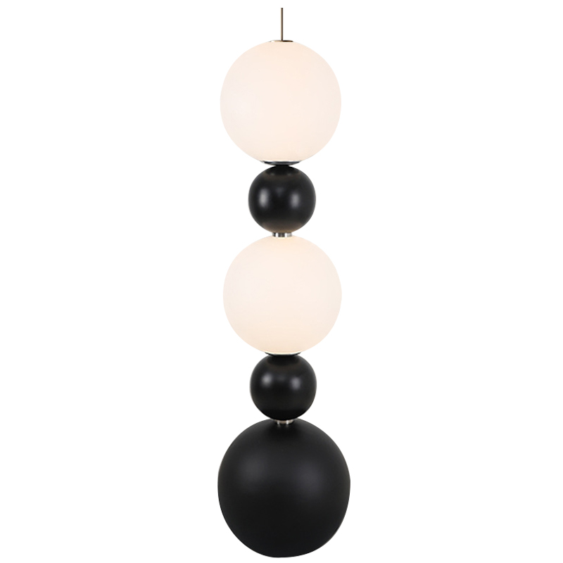 Торшер Five Round Shapes Floor Lamp Черно-белый Торшер Five Round Shapes Floor Lamp Черно-белый во Владивостоке | Loft Concept