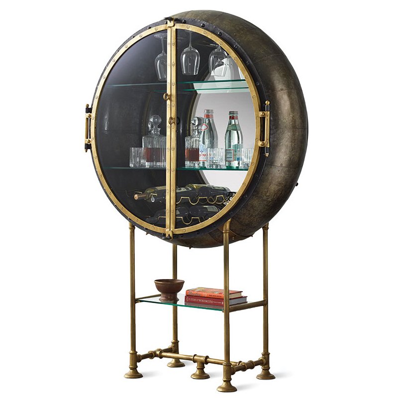 Шкаф Porthole Bar Restoration Hardware Латунь Шкаф Porthole Bar Restoration Hardware Латунь во Владивостоке | Loft Concept