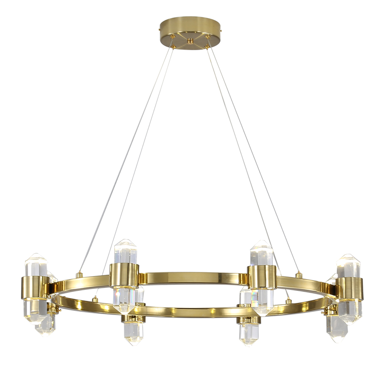 Люстра Crystal Ring Chandelier Brass Латунь Прозрачный Люстра Crystal Ring Chandelier Brass Латунь Прозрачный во Владивостоке | Loft Concept
