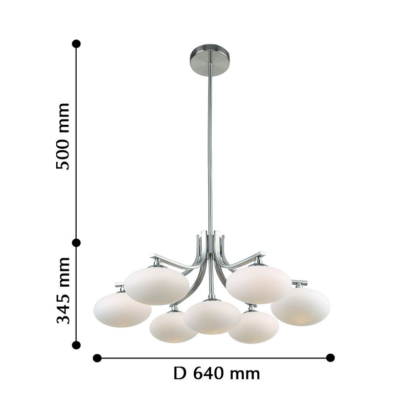Люстра с овальными белыми плафонами Mushrooms Lamp Люстра с овальными белыми плафонами Mushrooms Lamp во Владивостоке