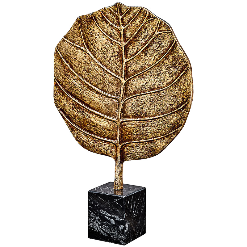 Аксессуар Gold Leaf Золотой Черный Мрамор Nero Аксессуар Gold Leaf Золотой Черный Мрамор Nero во Владивостоке | Loft Concept
