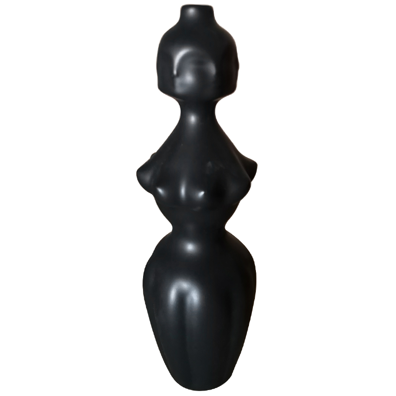 Декоративная ваза OLYMPIA VASE Black Vase Черный Декоративная ваза OLYMPIA VASE Black Vase Черный во Владивостоке | Loft Concept