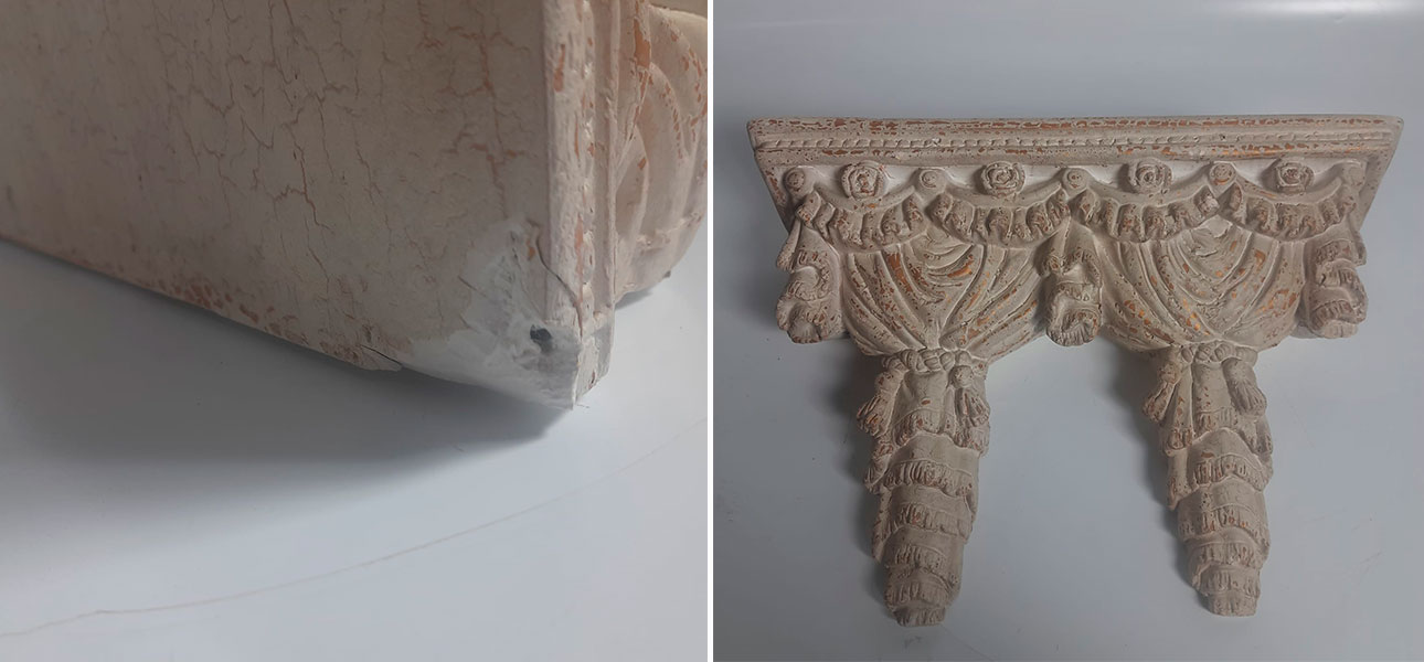 Полка навесная белая Sharon - фото