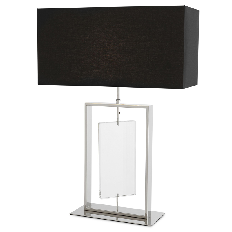 Настольная лампа Eichholtz Table Lamp Forum Никель Черный Прозрачный Настольная лампа Eichholtz Table Lamp Forum Никель Черный Прозрачный во Владивостоке | Loft Concept