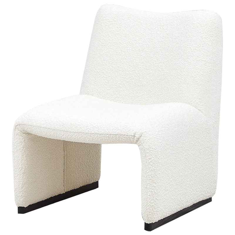 Кресло белое Cress White Boucle Collection Armchair Белый Кресло белое Cress White Boucle Collection Armchair Белый во Владивостоке | Loft Concept