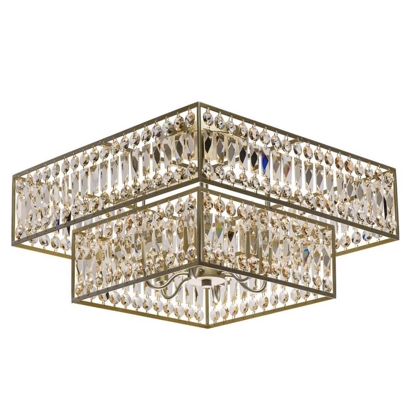 Потолочный светильник Crystal Inserts Lamp amber 6 Янтарь (Amber) Золотой Потолочный светильник Crystal Inserts Lamp amber 6 Янтарь (Amber) Золотой во Владивостоке | Loft Concept