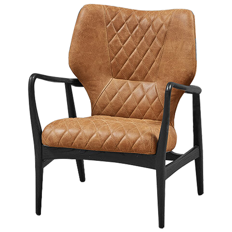 Кресло Ottavio Chair Карамель Черный Кресло Ottavio Chair Карамель Черный во Владивостоке | Loft Concept