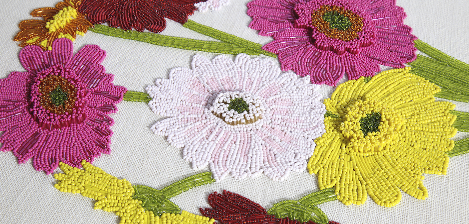 Панно Jonathan Adler FLOWER BEADED WALL ART Панно Jonathan Adler FLOWER BEADED WALL ART - Loft-Concept во Владивостоке