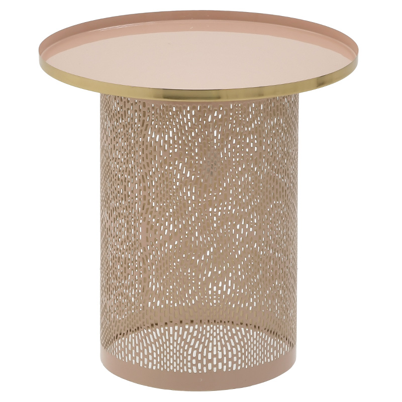 Круглый металлический приставной стол Azure Pink Pastel Metal Table Розовый пастельный Золотой Круглый металлический приставной стол Azure Pink Pastel Metal Table Розовый пастельный Золотой во Владивостоке | Loft Concept