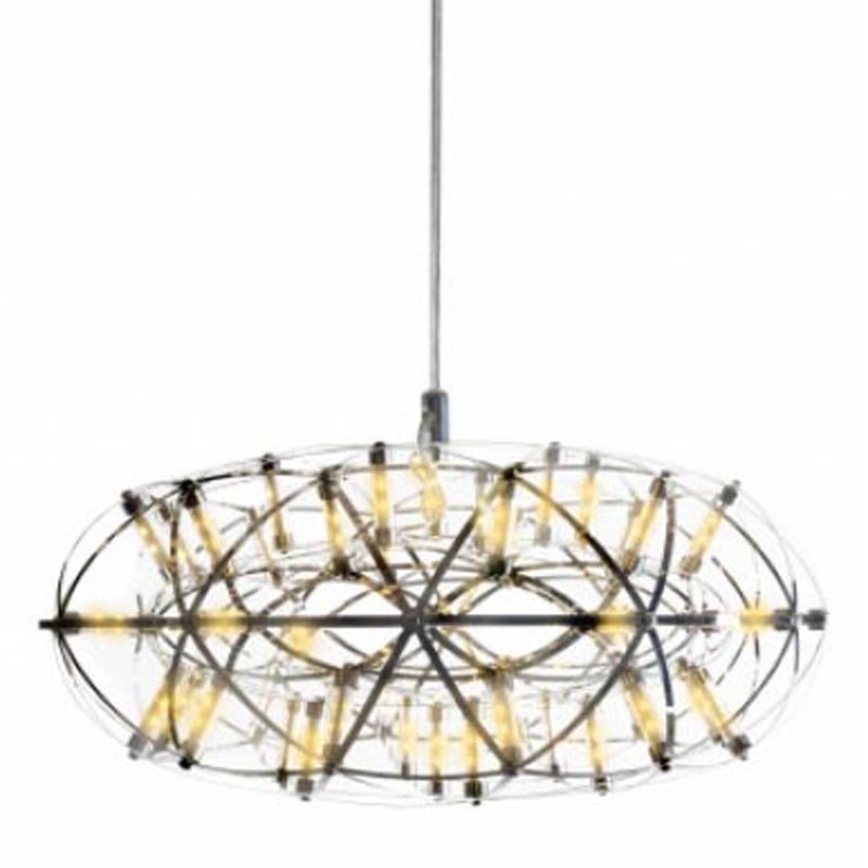 Люстра Moooi 3D Sphere Oval Yellow lamp S Хром Люстра Moooi 3D Sphere Oval Yellow lamp S Хром во Владивостоке | Loft Concept
