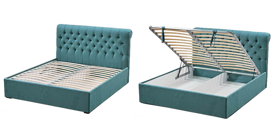 Кровать Turquoise Capitone Bed Кровать Turquoise Capitone Bed - Loft-Concept во Владивостоке