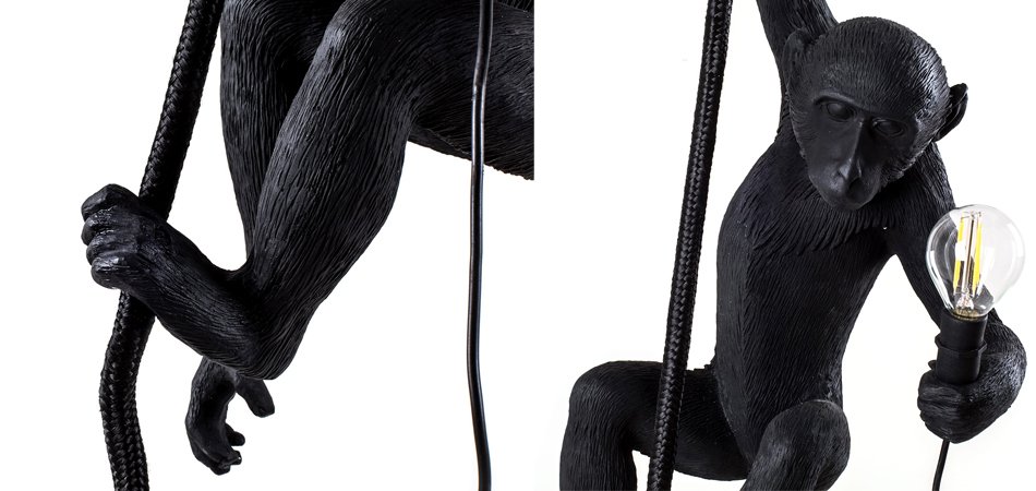 Подвесной светильник SELETTI MONKEY LAMP CEILING VERSION Black Подвесной светильник SELETTI MONKEY LAMP CEILING VERSION Black - Loft-Concept во Владивостоке