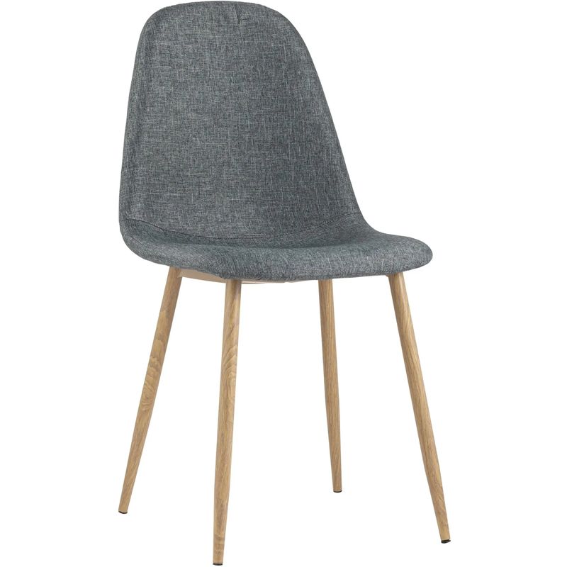 Стул Archie Chair Серая Рогожка Деревянные ножки Серый Древесина во Владивостоке | Loft Concept 