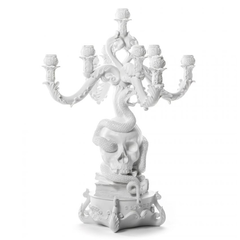 Подсвечник Seletti Giant Burlesque Skull White Белый Подсвечник Seletti Giant Burlesque Skull White Белый во Владивостоке | Loft Concept