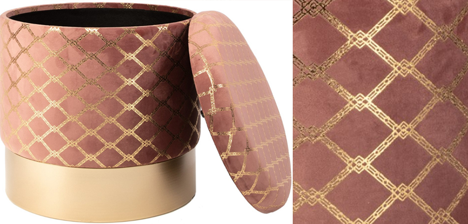 Пуф PUF Upholstery Gold Mesh розовый Пуф PUF Upholstery Gold Mesh розовый - Loft-Concept во Владивостоке