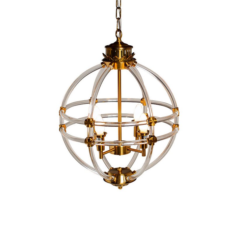 Люстра Eichholtz Chandelier Impero Gold Золотой Прозрачный во Владивостоке | Loft Concept 