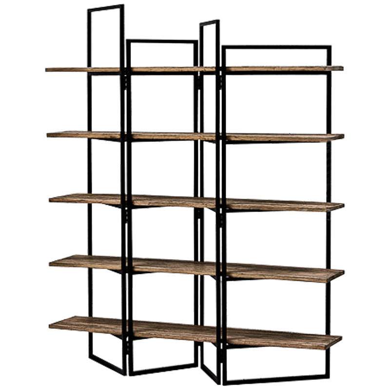 Стеллаж Luigi Loft Rack Черный Коричневый Стеллаж Luigi Loft Rack Черный Коричневый во Владивостоке | Loft Concept