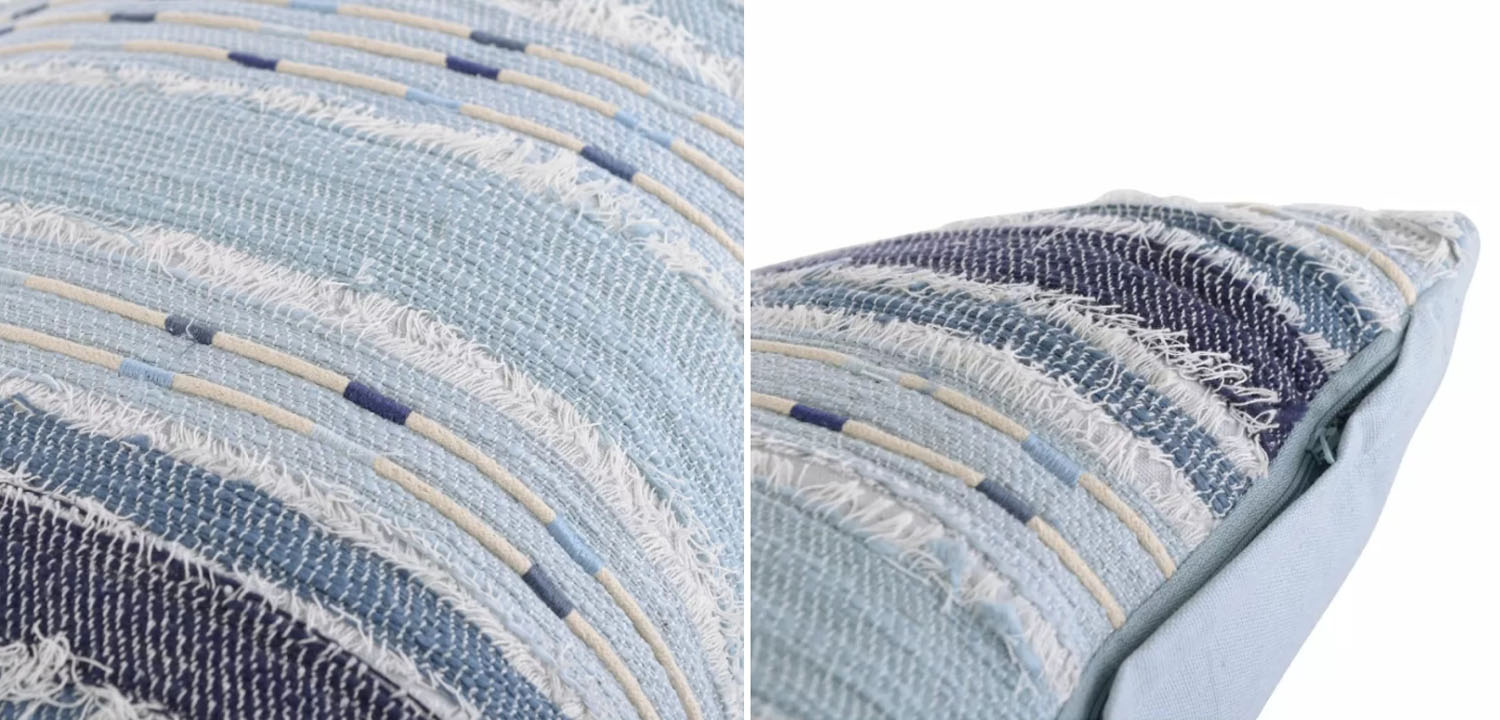 Подушка Blue Ikat stripes - фото №1