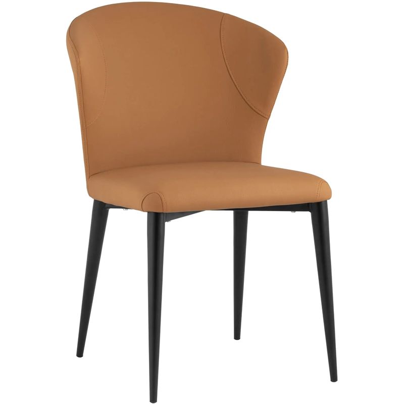 Стул Enigma Chair Оранжевая Экокожа Оранжевый Черный во Владивостоке | Loft Concept 