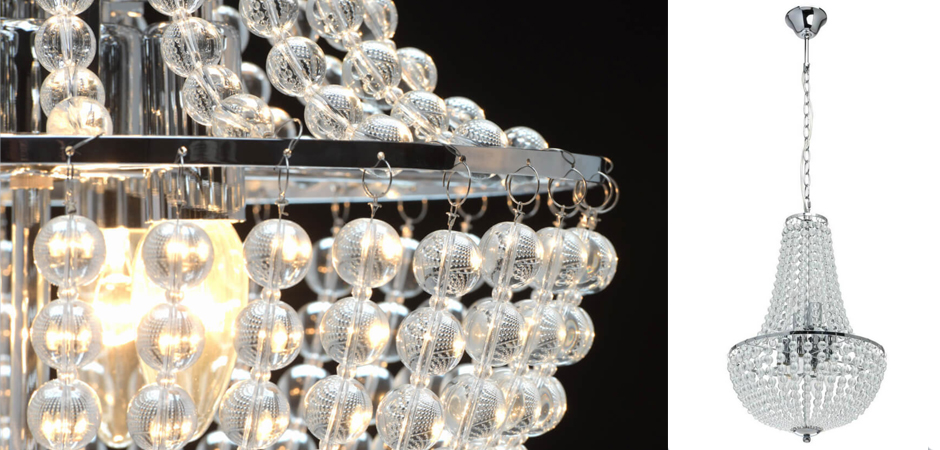 Люстра Virginia Clear Beads Chandelier chrome Люстра Virginia Clear Beads Chandelier chrome - Loft-Concept во Владивостоке
