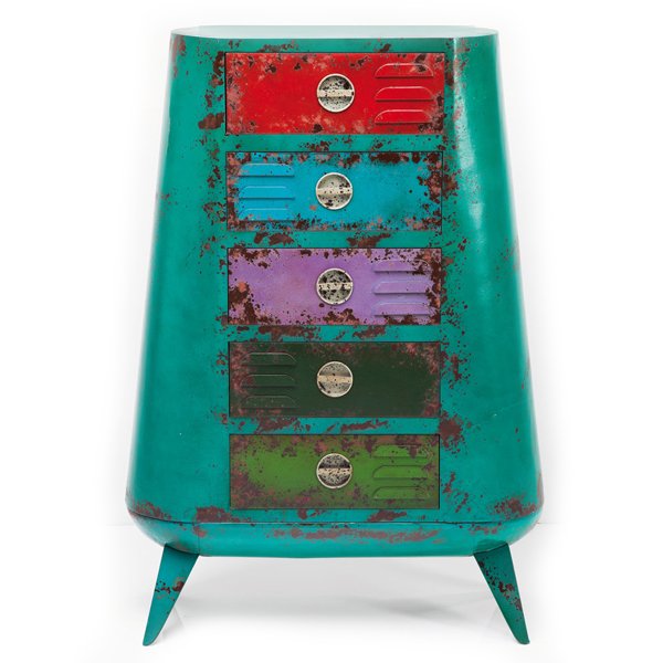 Комод металлический с цветными ящиками Retro Futurismo chest V Мульти Комод металлический с цветными ящиками Retro Futurismo chest V Мульти во Владивостоке | Loft Concept