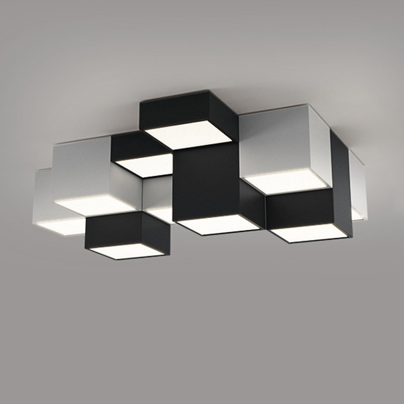 Комбинация из 12-ти геометрических потолочных светильников Twelve Geometric Lamps Черный Белый Комбинация из 12-ти геометрических потолочных светильников Twelve Geometric Lamps Черный Белый во Владивостоке | Loft Concept