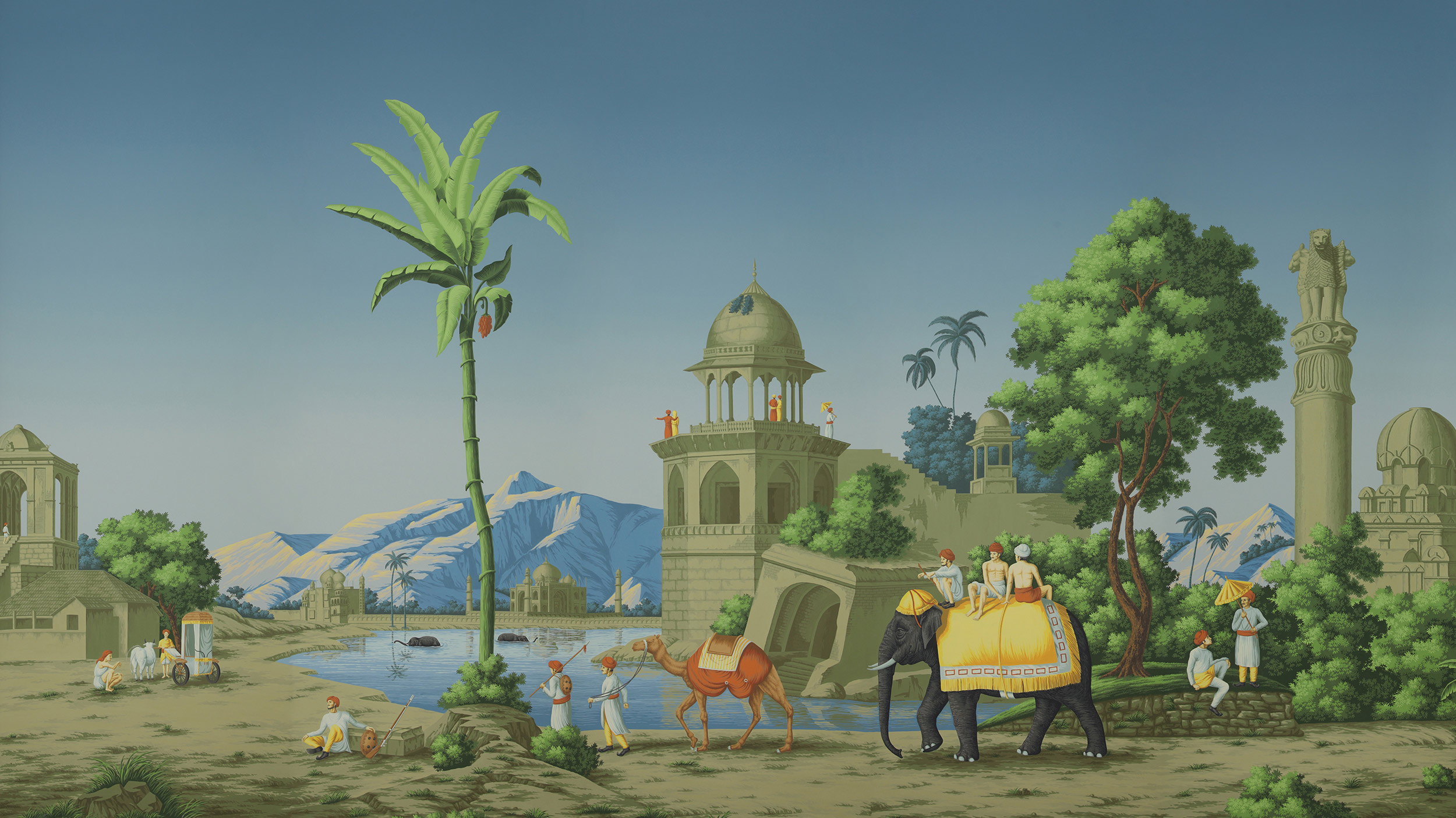 Обои ручная роспись Early Views of India Dufour on scenic paper Обои ручная роспись Early Views of India Dufour on scenic paper - постер Loft-Concept во Владивостоке
