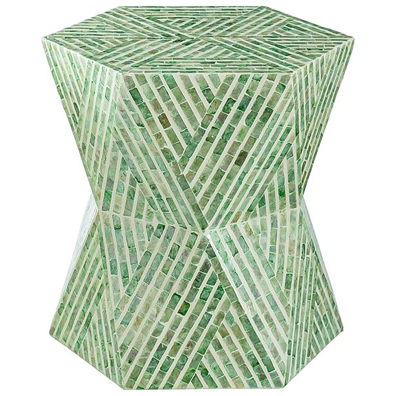 Приставной стол Geometric Green Зеленый Белый Приставной стол Geometric Green Зеленый Белый во Владивостоке | Loft Concept