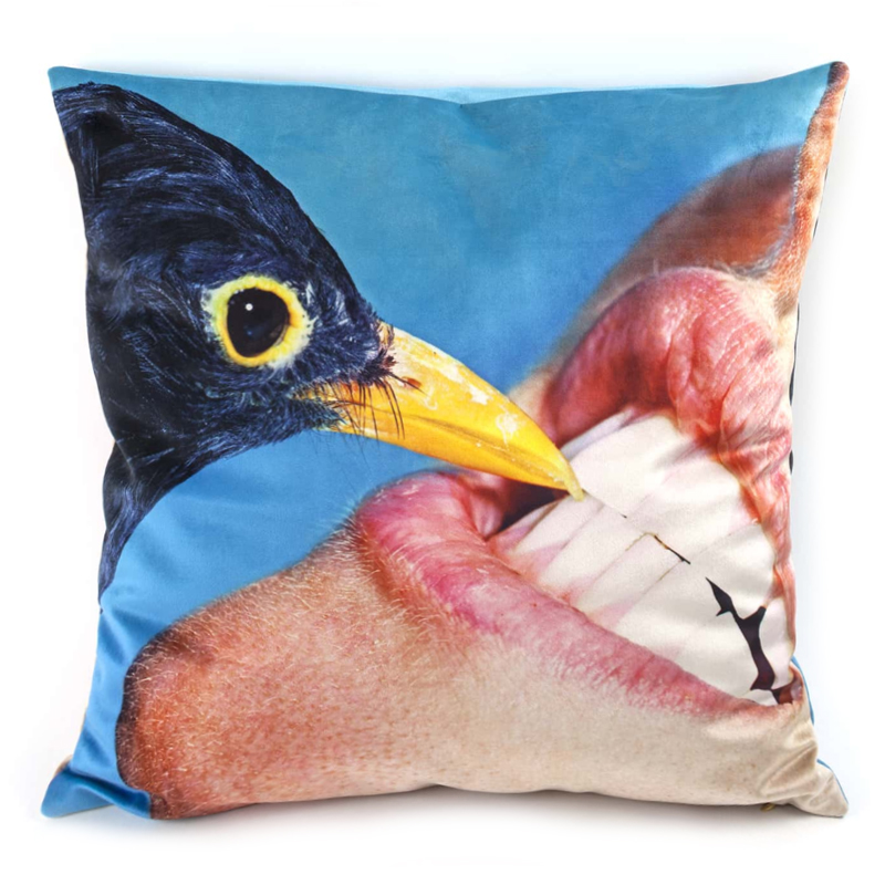 Подушка Seletti Cushion Crow Design Toiletpaper Голубой во Владивостоке | Loft Concept 