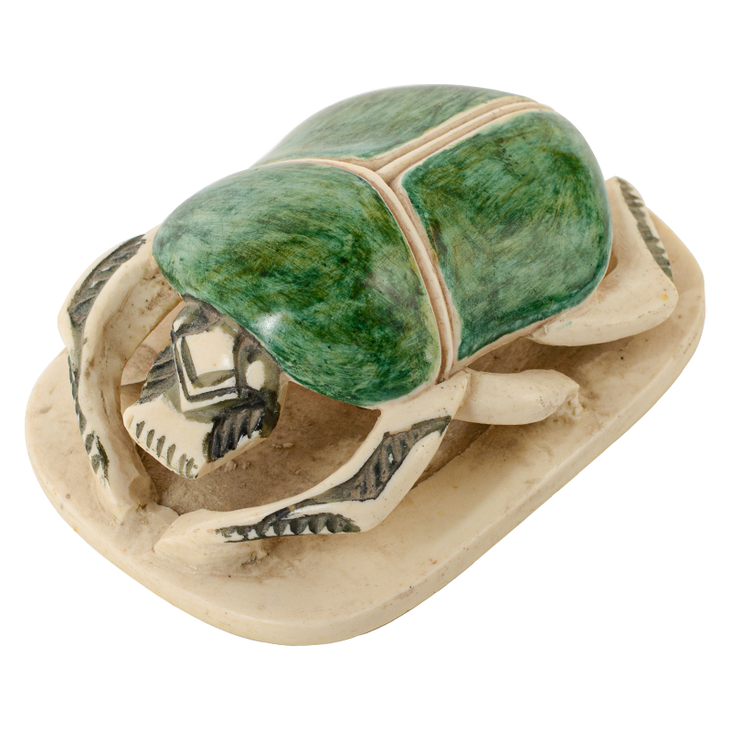 Статуэтка Скарабей Scarab Beetle beige and green Бежевый Зеленый Статуэтка Скарабей Scarab Beetle beige and green Бежевый Зеленый во Владивостоке | Loft Concept