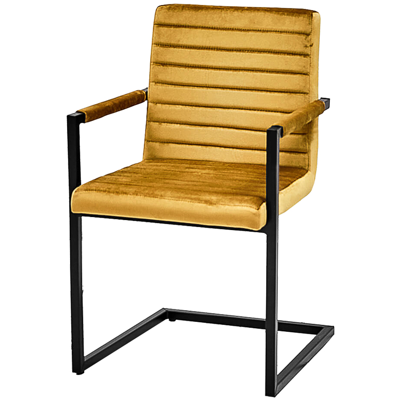 Стул с подлокотниками Dalak Stool yellow Черный Желтый Стул с подлокотниками Dalak Stool yellow Черный Желтый во Владивостоке | Loft Concept
