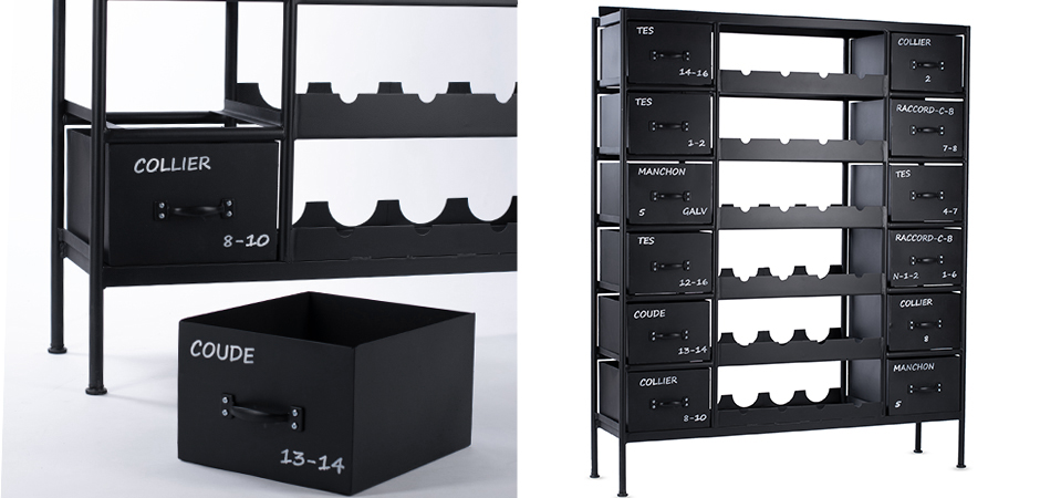 Винный стеллаж RADAGAST IRON WINE CHEST BLACK Винный стеллаж RADAGAST IRON WINE CHEST BLACK - Loft-Concept во Владивостоке