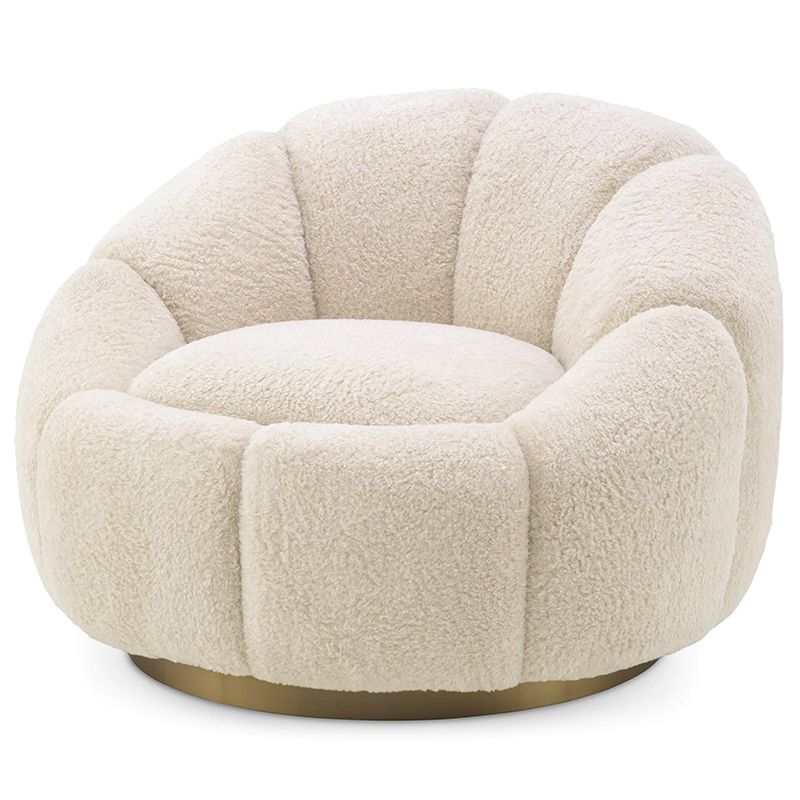 Кресло Eichholtz Swivel Chair Inger Brisbane Cream Кремовый Кресло Eichholtz Swivel Chair Inger Brisbane Cream Кремовый во Владивостоке | Loft Concept