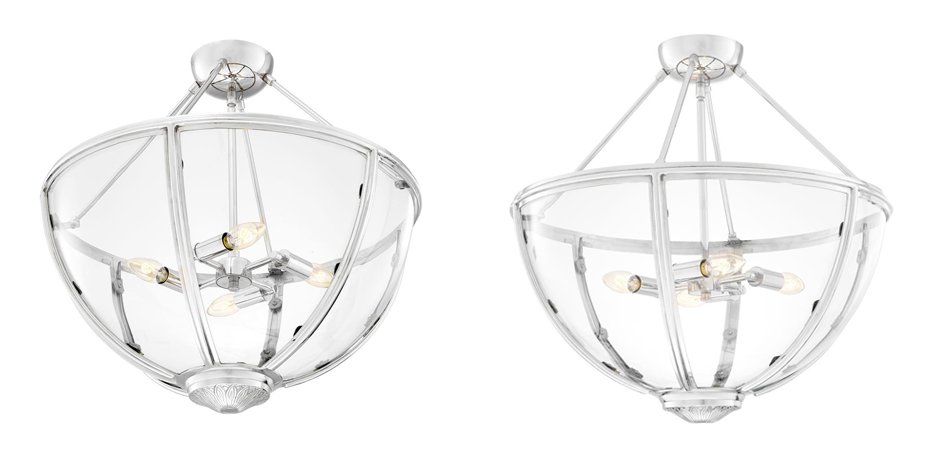 Потолочный светильник Eichholtz Ceiling Lamp Deveraux Nickel - Loft-Concept во Владивостоке