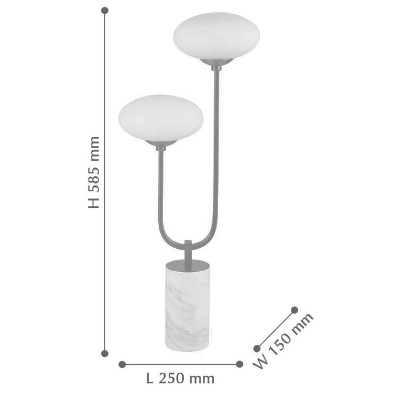 Oval Balls Mushrooms Table Lamp Silver во Владивостоке